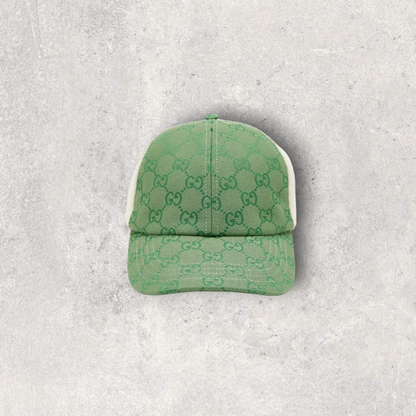 CASQUETTE EN TOILE VERT GUCCI