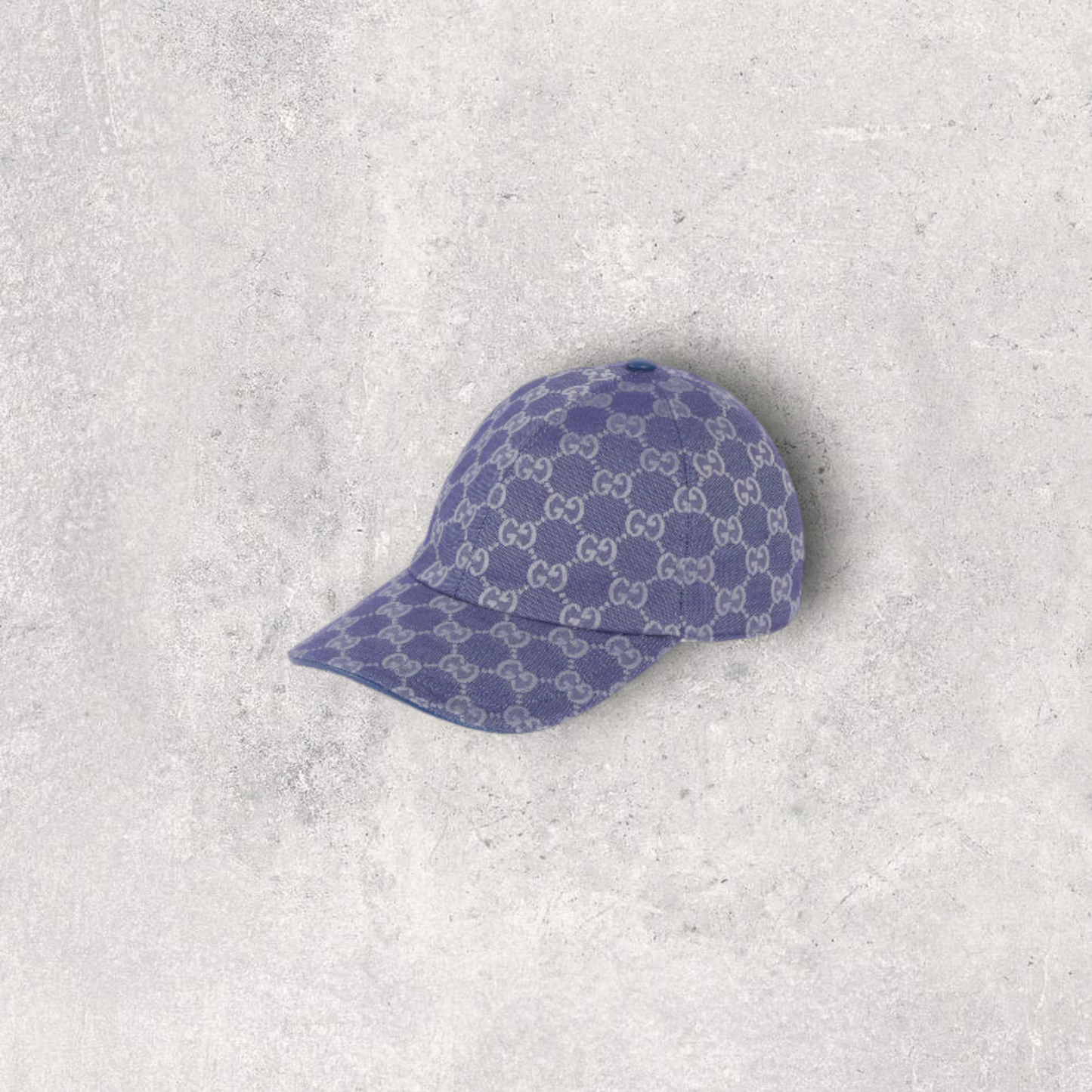 CASQUETTE EN TOILE BLEU ET GRIS GUCCI